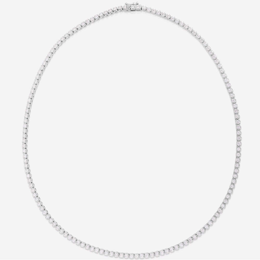 Ring Concierge Luxe 5.1 CT TW Natural Diamond Tennis Necklace in 14K White Gold